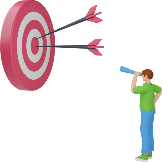 3D Illustration of Business vision